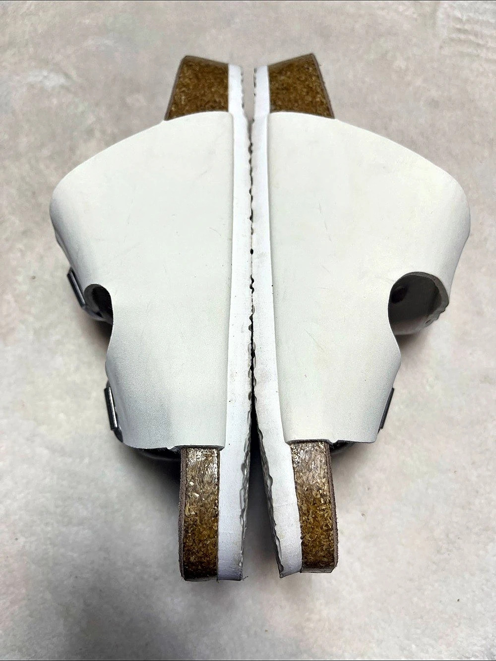 Fitory White Double-Buckle Sandals US 7 - Picture 4 of 8